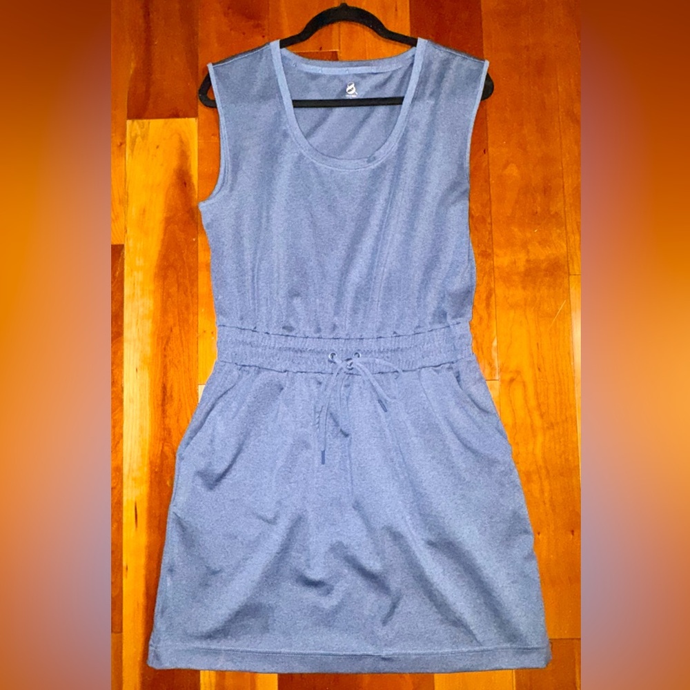 Lou & Grey by Loft Blue Heathered Mini Dress